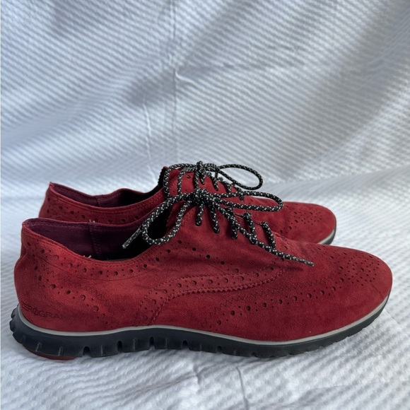 Cole Haan Shoes - Cole Haan Red Suede Oxford Shoes